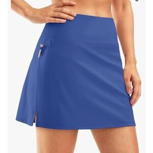 Sanity Golf Skort 16" Length Elastic HighWaisted Band Blue Ultra Soft (XS)